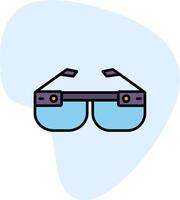 intelligent des lunettes vecto icône vecteur