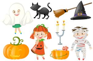 Halloween sertie d&#39;enfants en costumes