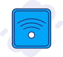 Wifi ligne rempli arrière-plan icône vecteur