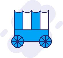 le chariot ligne rempli arrière-plan icône vecteur