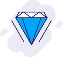 diamant ligne rempli arrière-plan icône vecteur