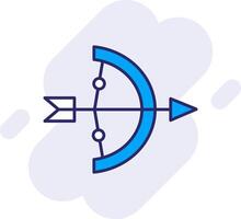 tir à l'arc ligne rempli arrière-plan icône vecteur