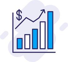 les stocks ligne rempli arrière-plan icône vecteur