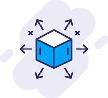 Distribution ligne rempli arrière-plan icône vecteur