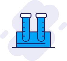 tester tubes ligne rempli arrière-plan icône vecteur