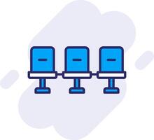 stade sièges ligne rempli arrière-plan icône vecteur