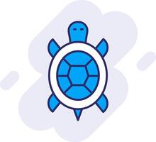 tortue ligne rempli arrière-plan icône vecteur