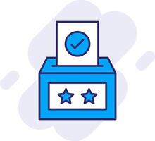 vote boîte ligne rempli arrière-plan icône vecteur
