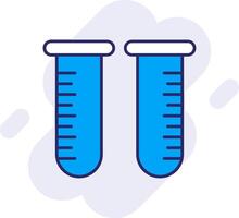 tester tube ligne rempli arrière-plan icône vecteur