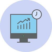 les stocks analytique vecto icône vecteur