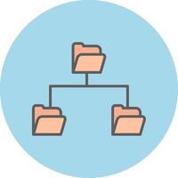 dossier Les données partage vecto icône vecteur