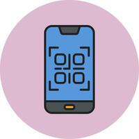 téléphone intelligent qr code vecto icône vecteur