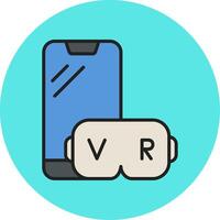 virtuel réalité vecto icône vecteur
