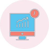 les stocks analytique vecto icône vecteur