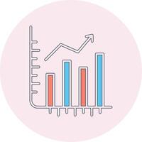 les stocks croissance vecto icône vecteur