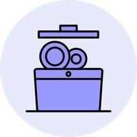 plat machine à laver vecto icône vecteur