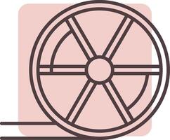 roue ligne forme couleurs icône vecteur