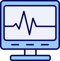 ecg en train de lire vecto icône vecteur