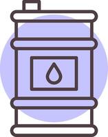 pétrole baril ligne forme couleurs icône vecteur