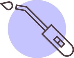 le fourneau plus léger ligne forme couleurs icône vecteur