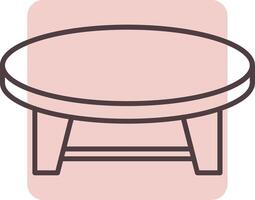 café table ligne forme couleurs icône vecteur