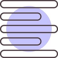 horizontal la gauche aligner ligne forme couleurs icône vecteur