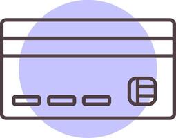 crédit carte ligne forme couleurs icône vecteur