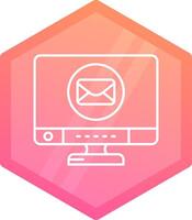 email pente polygone icône vecteur