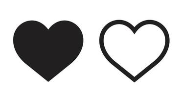 icône de vecteur de coeur isolé. symbole de l'amour