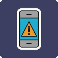 mobile alerte vecto icône vecteur