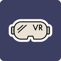 vr des lunettes vecto icône vecteur