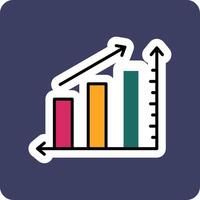 statistiques augmenter vecto icône vecteur