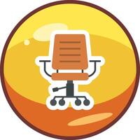Bureau chaise vecto icône vecteur