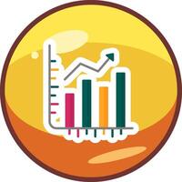 les stocks croissance vecto icône vecteur