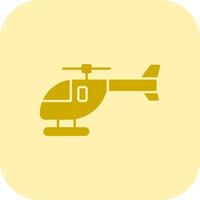 hélicoptère glyphe triton icône vecteur