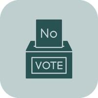 voter non glyphe triton icône vecteur