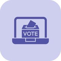 en ligne vote glyphe triton icône vecteur