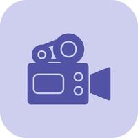 vidéo caméra glyphe triton icône vecteur