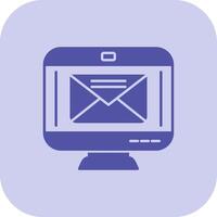 email glyphe triton icône vecteur