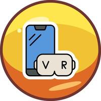 virtuel réalité vecto icône vecteur