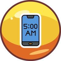 téléphone intelligent alarme vecto icône vecteur