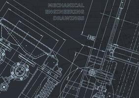 plan. dessins d'ingénierie vectorielle. fabrication d'instruments mécaniques vecteur