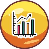 les stocks croissance vecto icône vecteur