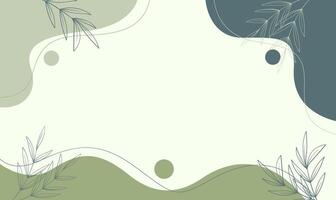 minimaliste abstrait biologique Contexte. vecteur illustration toile de fond dans pastel vert couleurs. adapté pour modèle conception, couvertures, affiches, présentations, bannières, et autres