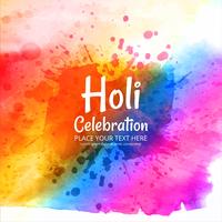 Happy Holi festival de printemps indien de fond de couleurs vecteur