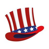 chapeau avec drapeau américain vecteur