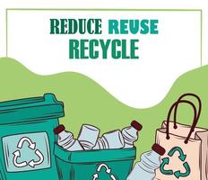 réduire la réutilisation recycler flyer vecteur