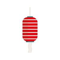 lampe japonaise rouge vecteur