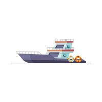 icône de véhicule de yacht vecteur