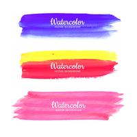 Main dessiner aquarelle Strokes set vector